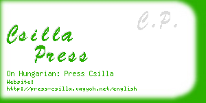 csilla press business card